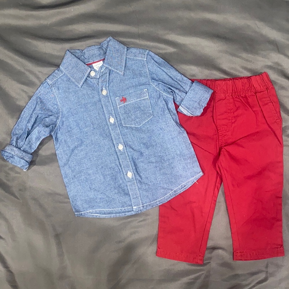 Carter’s boys casual outfit Size 12M